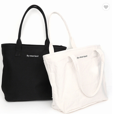 Un bon prix. Recyclé 10oz 12oz Blanc Noir Sac de toile Tote coton biologique pour les femmes en ligne