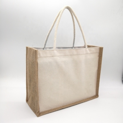 Un bon prix. Sacs de jute imprimés en toile de Noël pour les femmes en ligne