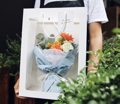 Un bon prix. Emballage de sacs en papier biodégradables à emporter avec fenêtre pour l'épicerie 450gm en ligne