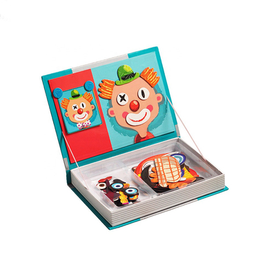 Un bon prix. OEM Crazy Faces Livre magnétique Puzzle en bois Boîte de jeu pour enfants de 3 ans en ligne