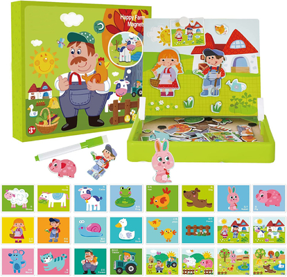 Un bon prix. Jouets personnalisés pour enfants en bois Puzzles magnétiques pour enfants de 4 ans 65 pièces en ligne