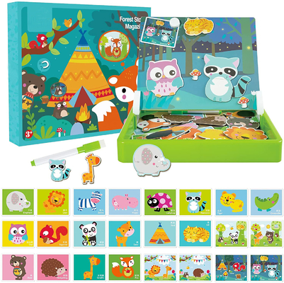 Un bon prix. Puzzles pour animaux de la forêt Puzzles magnétiques pour enfants d'âge préscolaire Pour les enfants de 4 à 8 ans 60 pièces en ligne