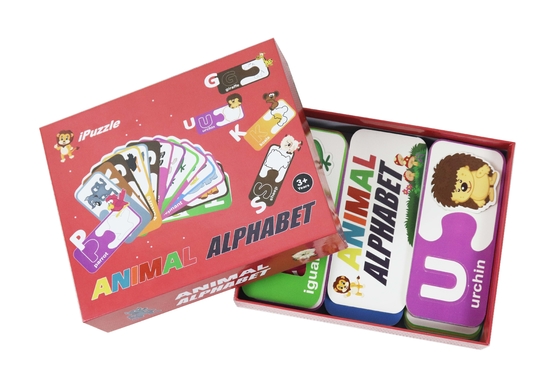 Un bon prix. Logo personnalisé en papier écologique Puzzle Animal Alphabet Abc Cartes correspondantes en ligne