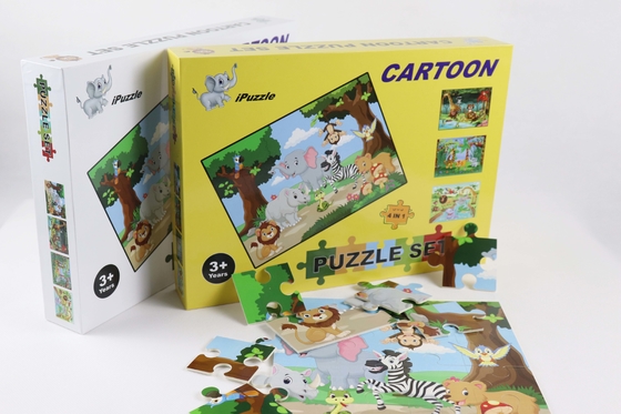 Un bon prix. Cool 4 Packs de papier Puzzle de puzzle Enfant de 4 à 8 ans Apprentissage éducatif en ligne
