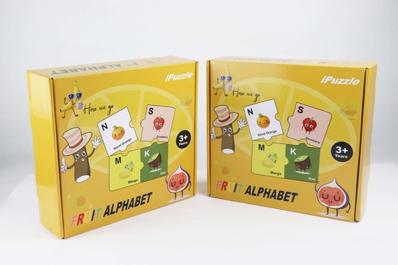 Un bon prix. 2.5 mm d'épaisseur Puzzle de l'alphabet des fruits 28 pièces Vernis Finition en ligne