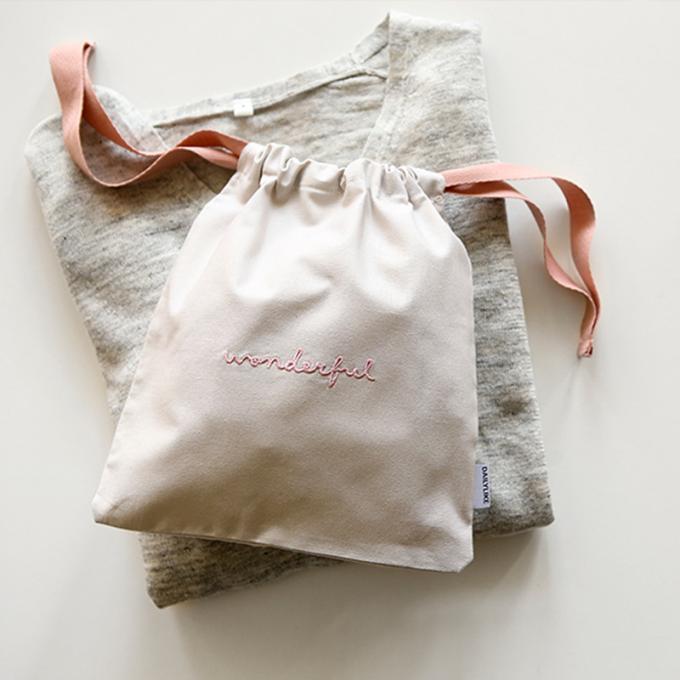 OEM Pantone couleur imprimé coton sac à dessin à cordes sac cadeau 3
